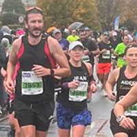 John Corcoran running the marathon in support of Pieta