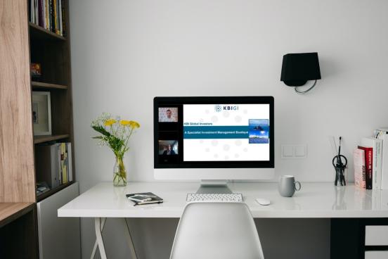 A screen displaying the title slide from the Portus webinar with KBI
