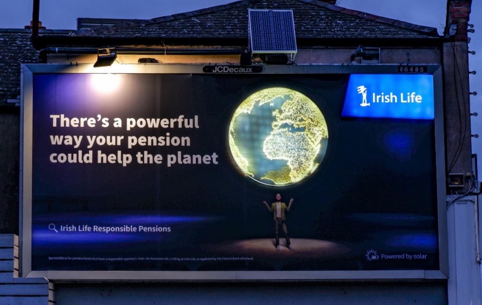 Photo of a solar powered billboard